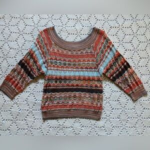 Missoni striped scoop neck sweater, sz 40